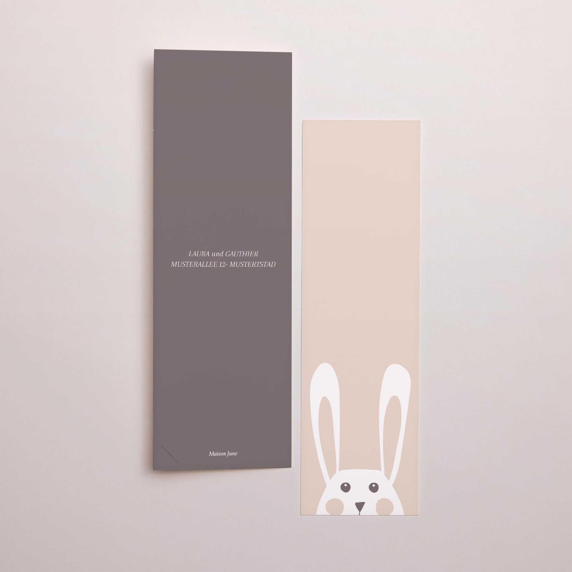 Geburtskarte Fotoautomaten Lesezeichen Trio Kleiner Hase foto N° 3