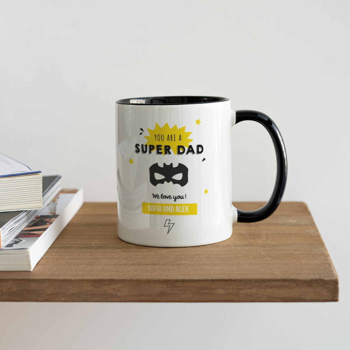 Tasse Objekte Schwarz Super Dad foto N° 4