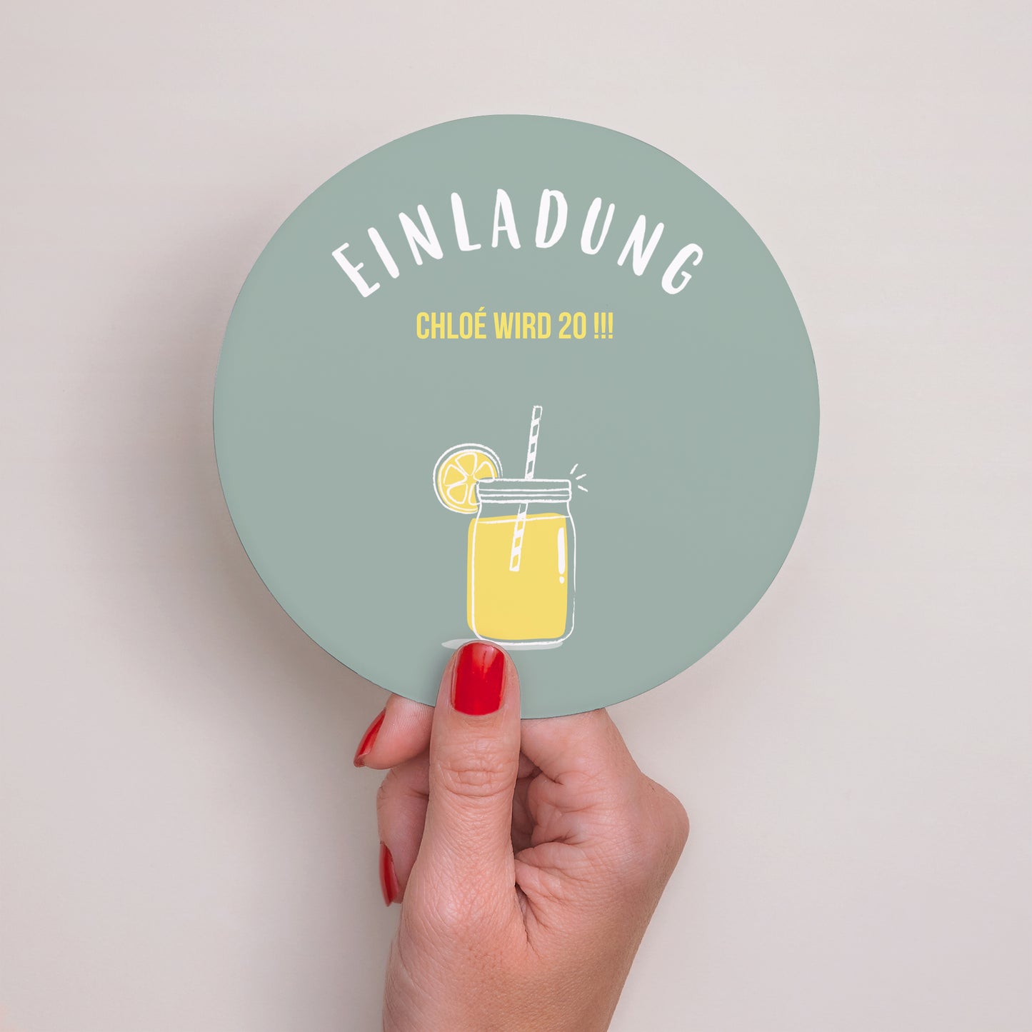 Einladungskarte Geburtstag Rund Limonaden-Bar foto N° 2