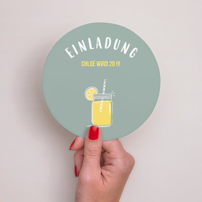 Einladungskarte Geburtstag Rund Limonaden-Bar foto N° 2