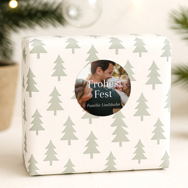Sticker Weihnachten Rund Geliebte Familie foto