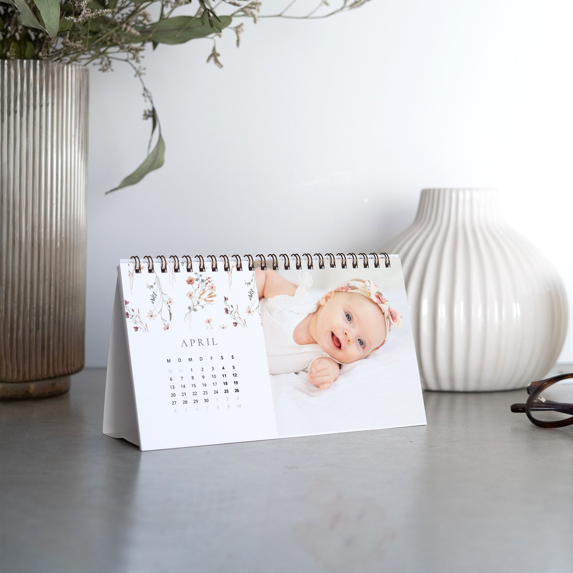 Kalender Weihnachten Büro, Landschaft Schöne Blumen foto N° 2
