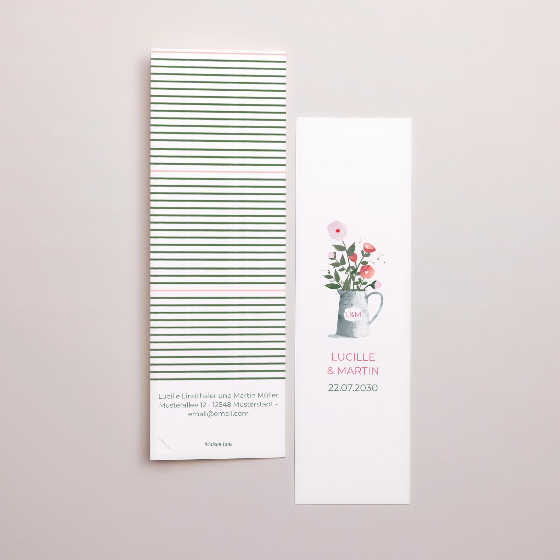 Hochzeitseinladung Fotoautomaten Lesezeichen Unter der Gartenlaube foto N° 3