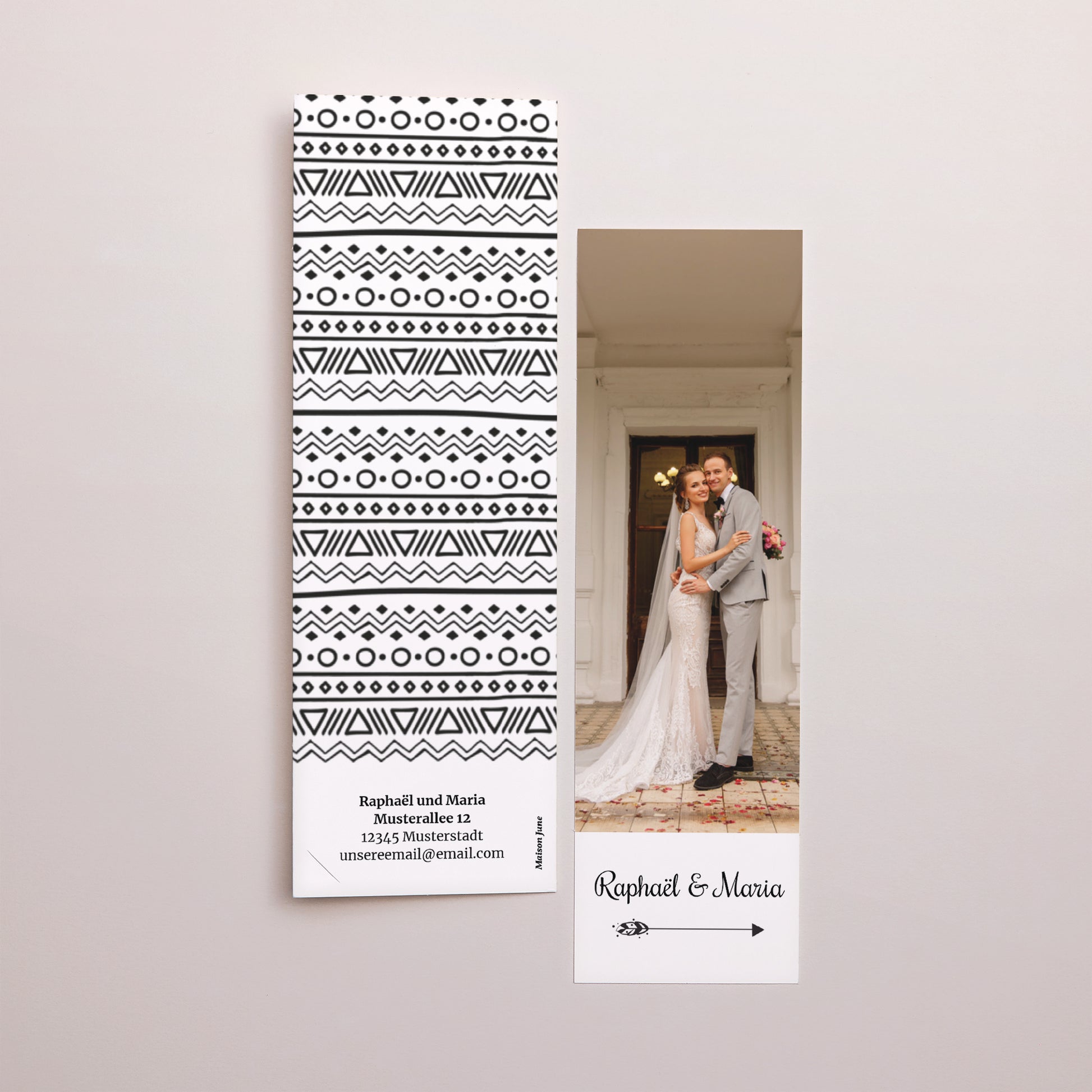 Hochzeitseinladung Fotoautomaten Lesezeichen Boho-Krone foto N° 3