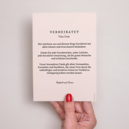 Dankeskarte Hochzeit Boho-Krone foto N° 3