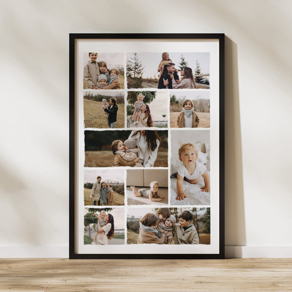 Poster Foto's Porträt 60 x 90 cm Patchwork-Familie foto