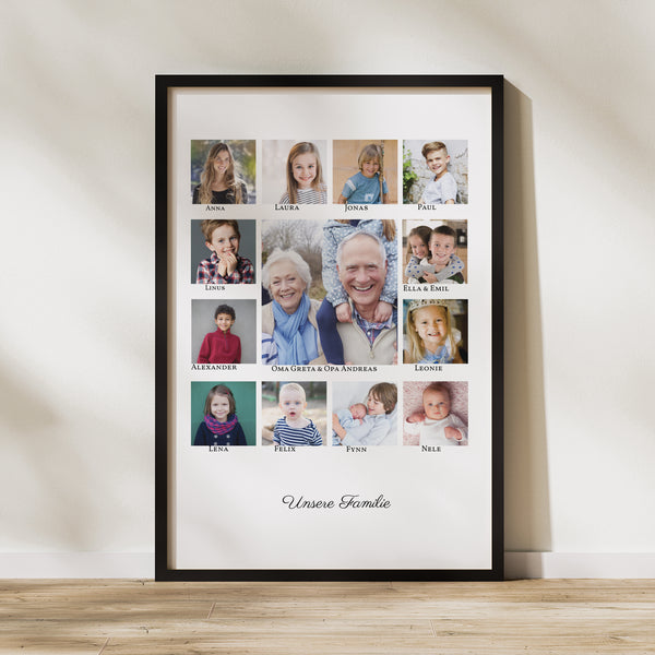 Poster Foto's Porträt 60 x 90 cm Vereinigte Familie foto