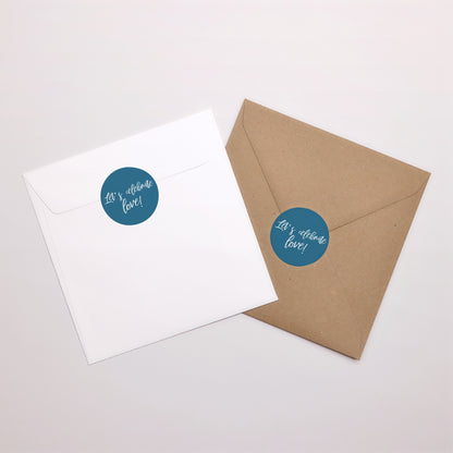 Sticker Hochzeit Rund Das blaue Gold foto N° 1