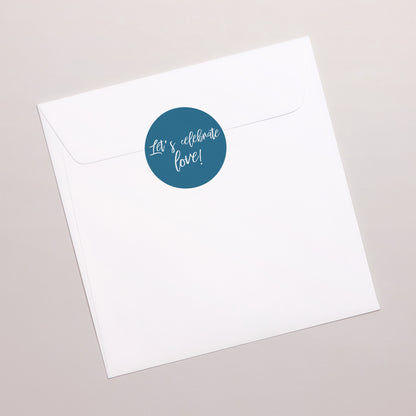 Sticker Hochzeit Rund Das blaue Gold foto N° 3