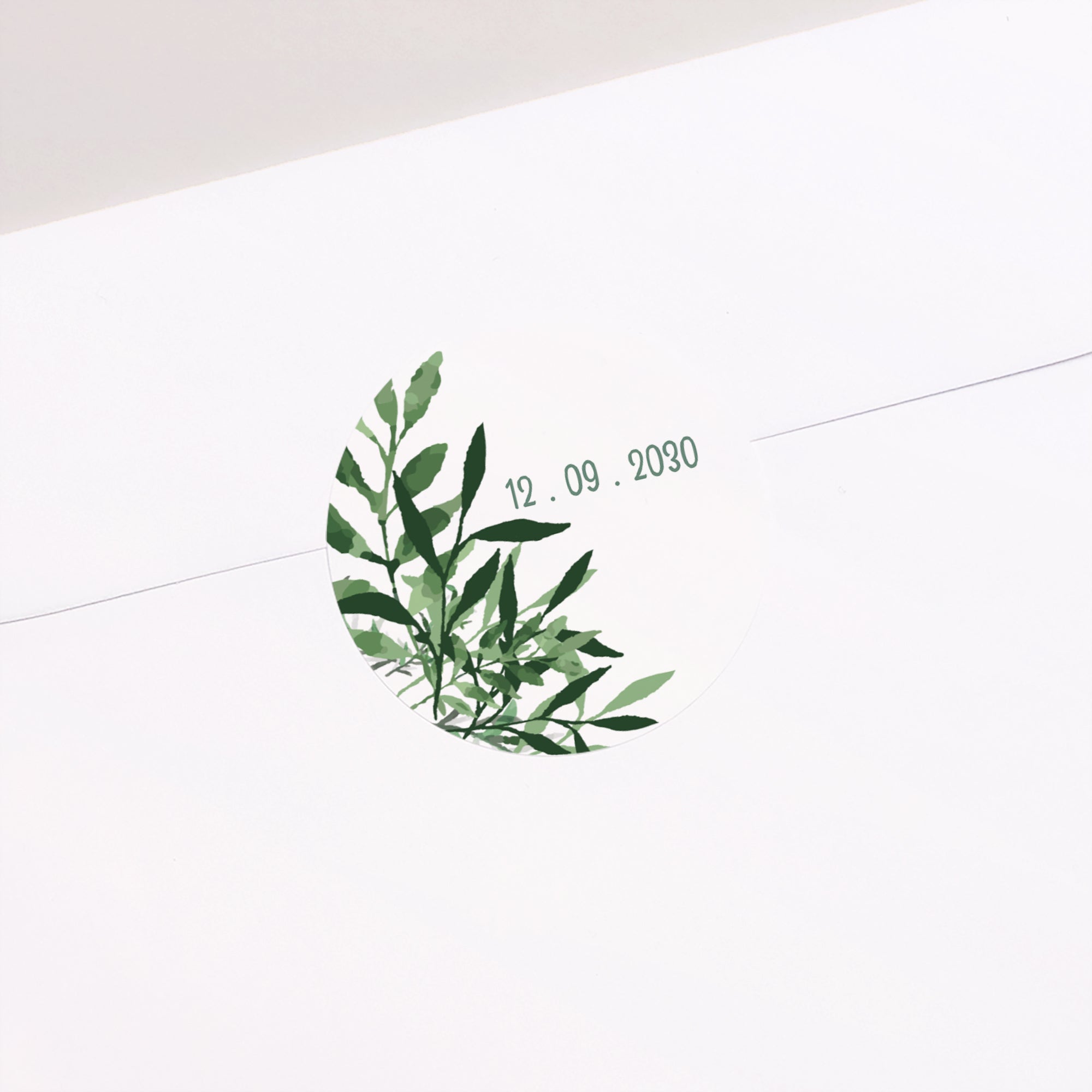 Sticker Hochzeit Rund Pflanzlich foto N° 1
