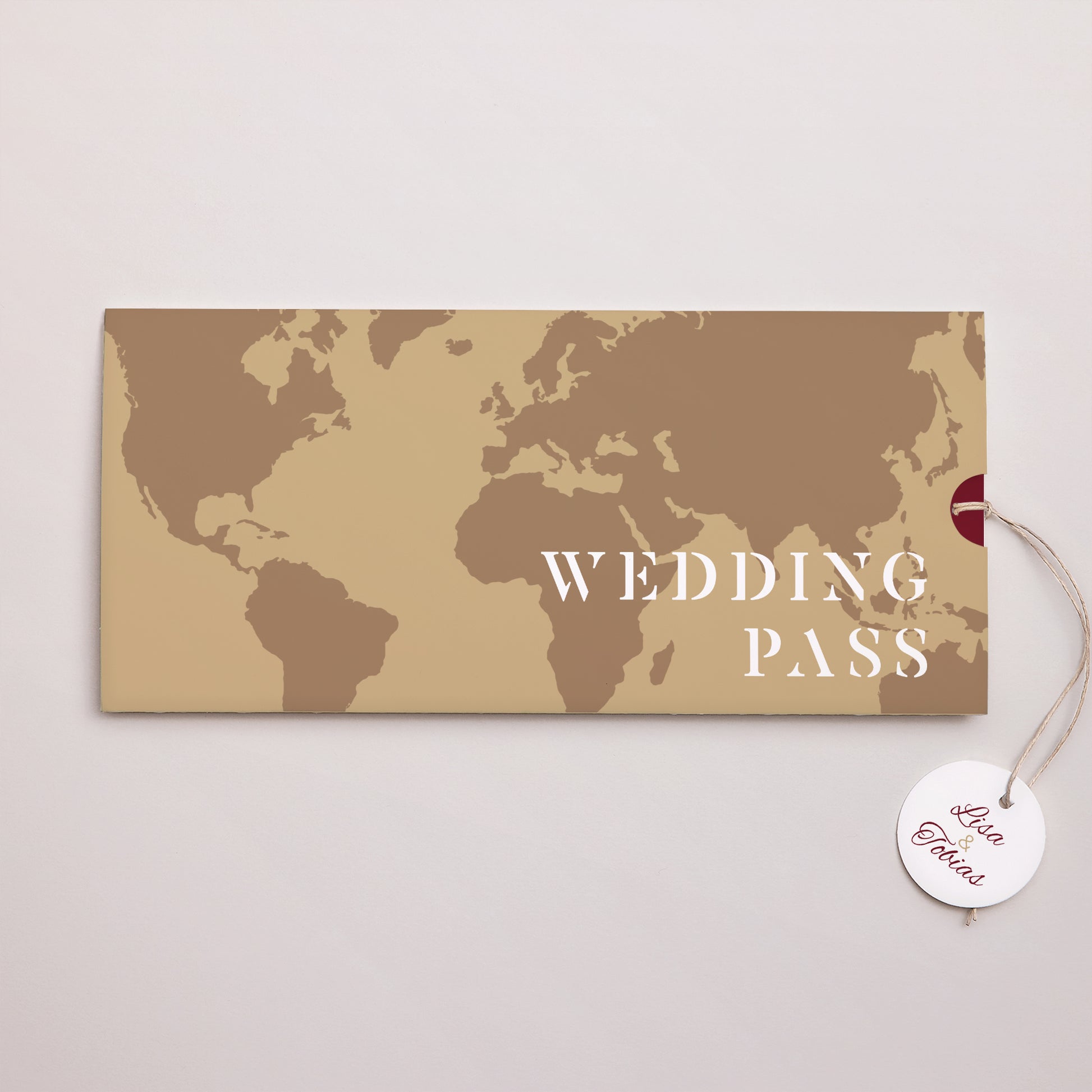 Hochzeitseinladung Mappe 2 Karten, Etikett Wedding Pass foto N° 1
