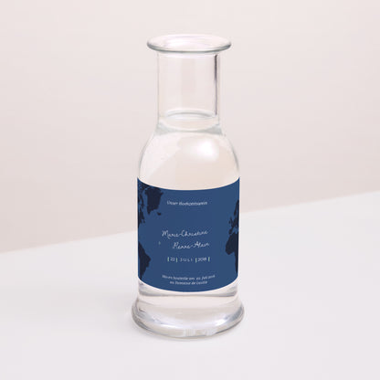 Flaschenetikett Hochzeit Landschaft Blue Wedding Pass foto N° 2