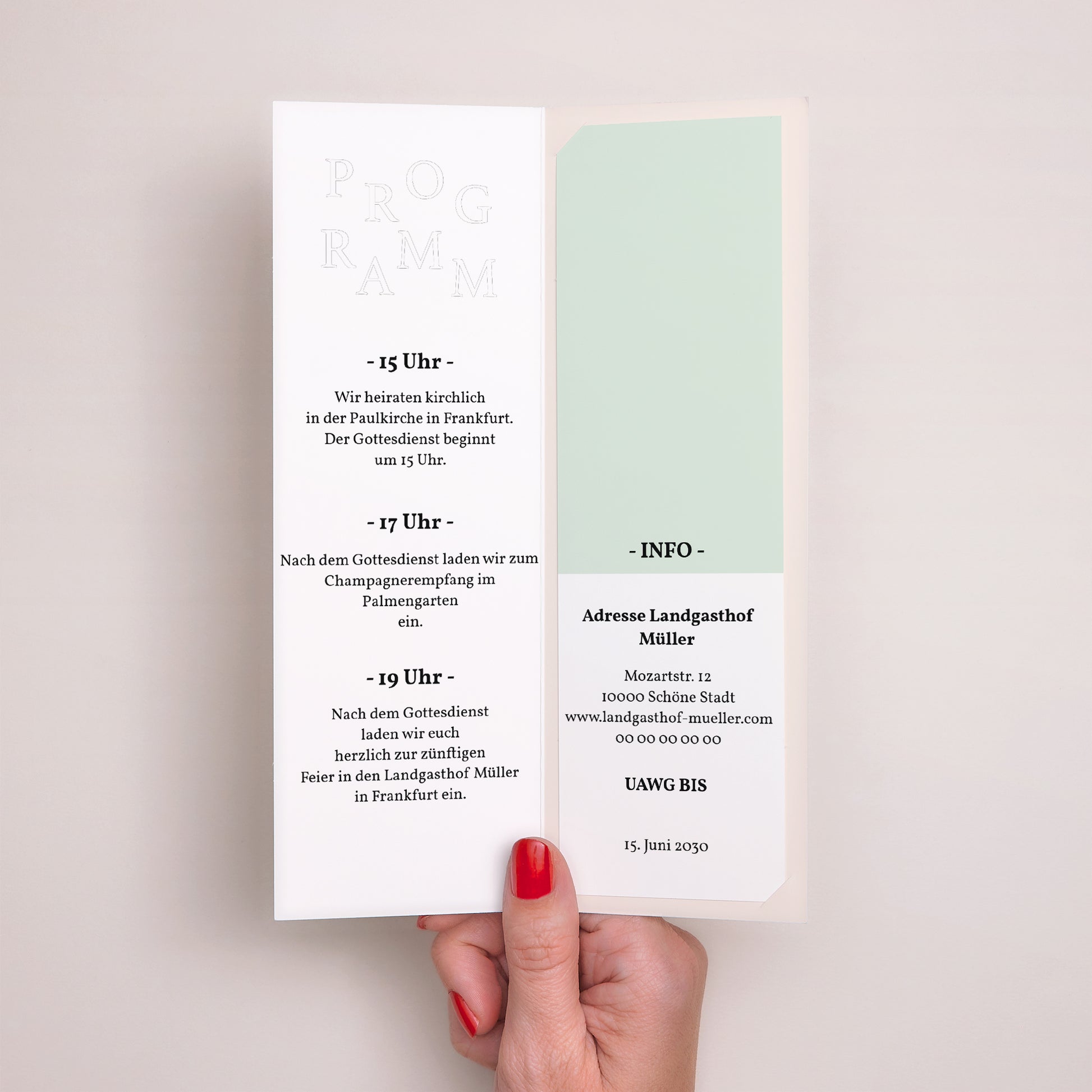 Hochzeitseinladung Fotoautomaten Lesezeichen Kraft & Farbe foto N° 2