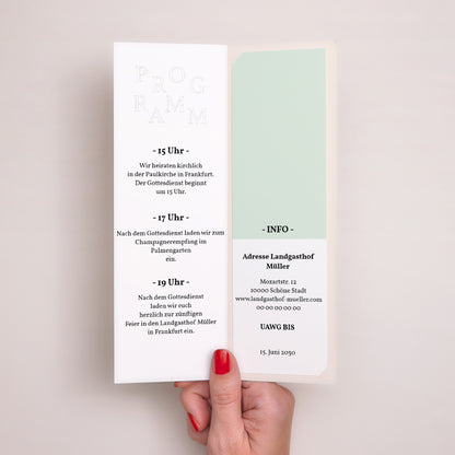 Hochzeitseinladung Fotoautomaten Lesezeichen Kraft & Farbe foto N° 2