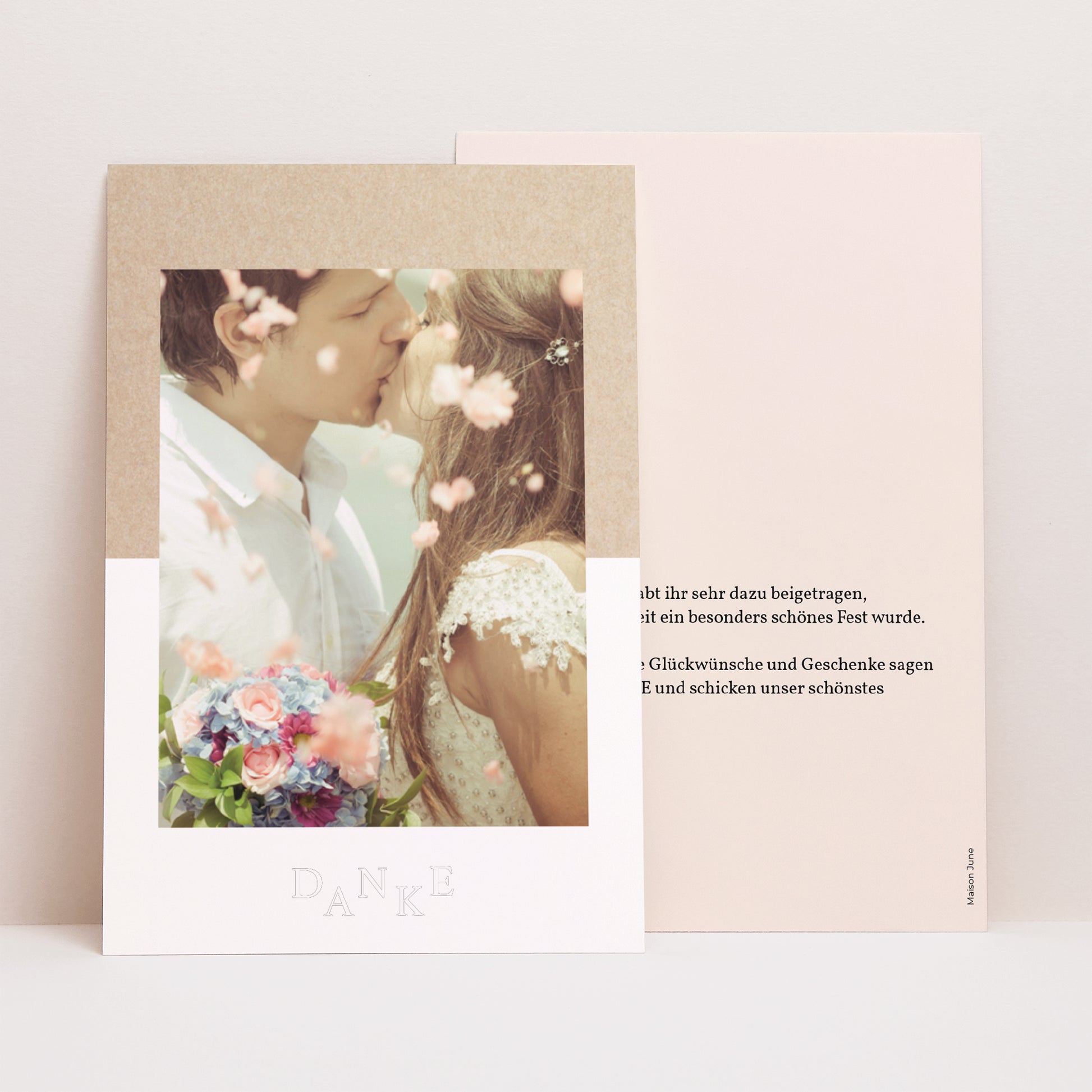 Dankeskarte Hochzeit PortraitPorträt Kraft & Farbe foto N° 1