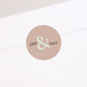 Sticker Hochzeit Rund Holz & Pastell foto N° 1