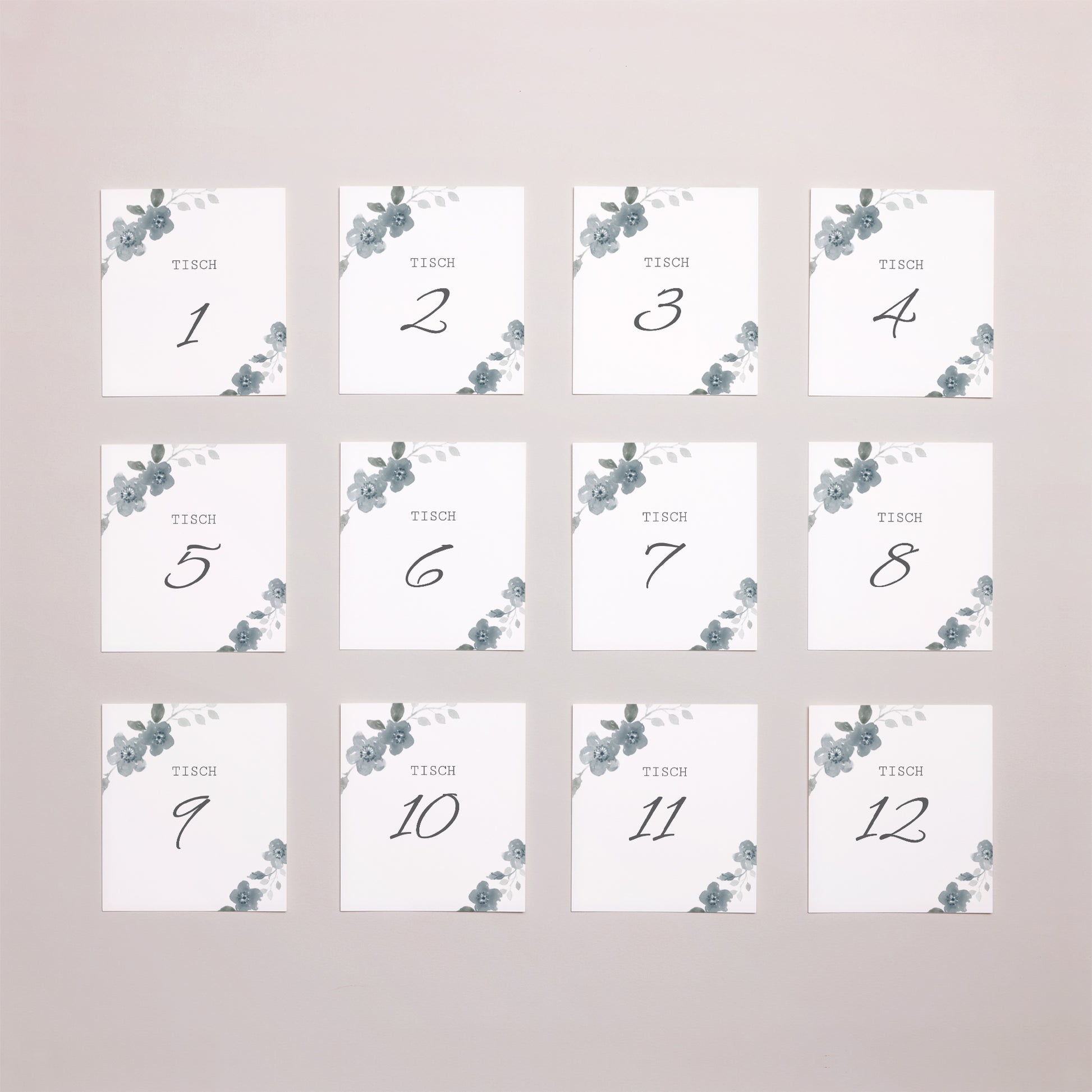Fotoabzug Hochzeit Pack von 12 Botanisches Blau foto N° 1