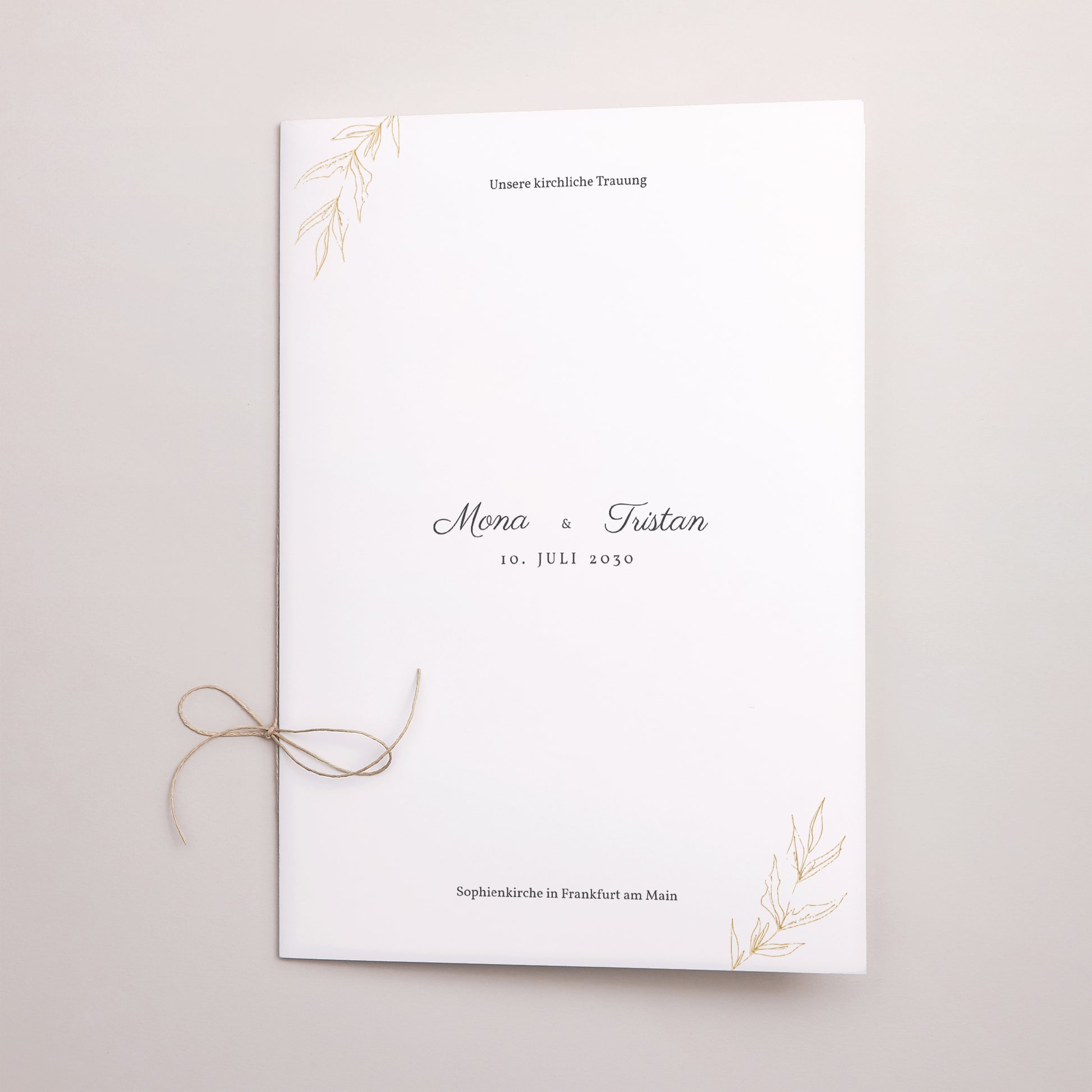 Kirchenheft Hochzeit Doppelflügel Minimalvegetarisch foto N° 1