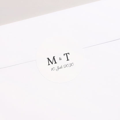 Sticker Hochzeit Rund Minimalvegetarisch foto N° 2