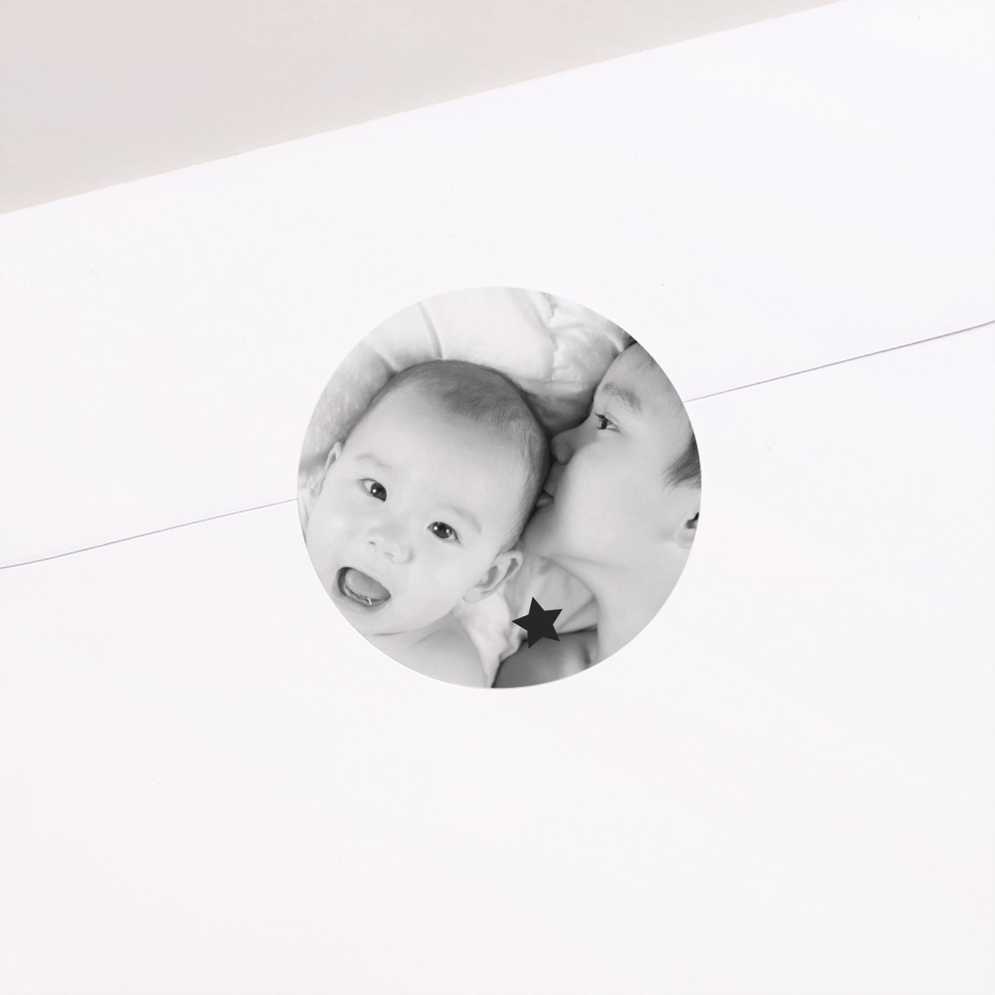 Sticker Geburt Rund Der goldene Stern foto N° 2