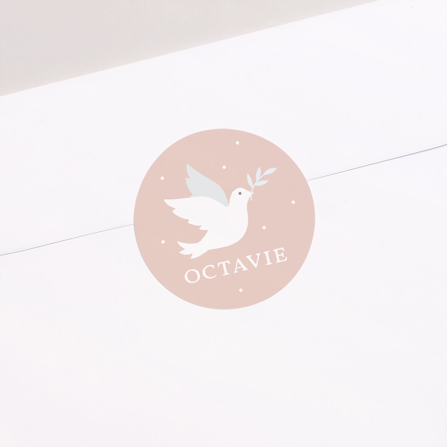 Sticker Kommunion Rund Holy Spirit Rose foto N° 2