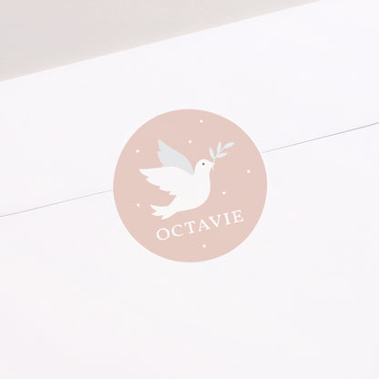 Sticker Kommunion Rund Holy Spirit Rose foto N° 2