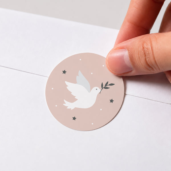 Sticker Kommunion Rund Verkünderin des Friedens foto