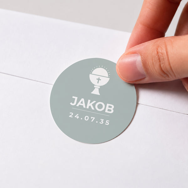 Sticker Kommunion Rund Ziborium foto