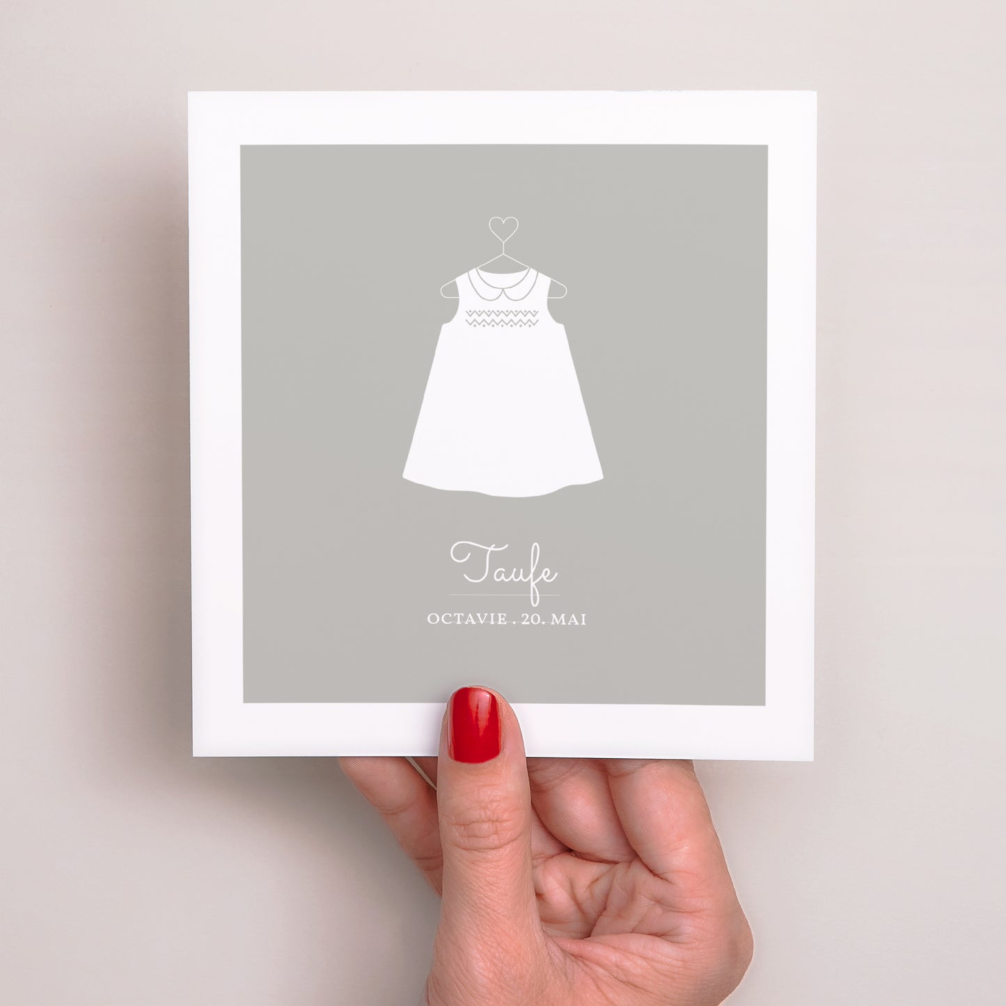 Taufeinladung Quadrat Kleid aus Licht foto N° 2