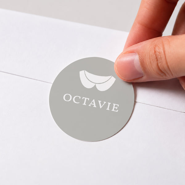 Sticker Taufe Rund Kleid aus Licht foto