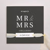 Hochzeitseinladung Quadratische Hülle, 3 Karten, Etikett Typografisches Quadrat foto N° 1