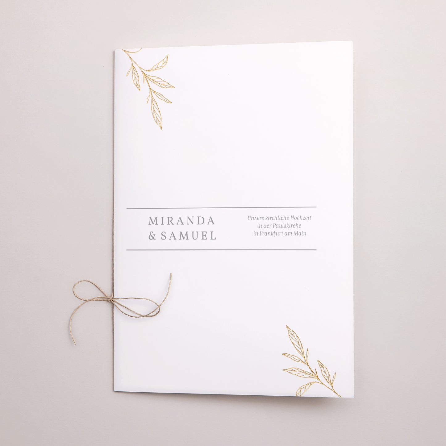 Kirchenheft Hochzeit Doppelflügel Minimalistische Botanik foto N° 1