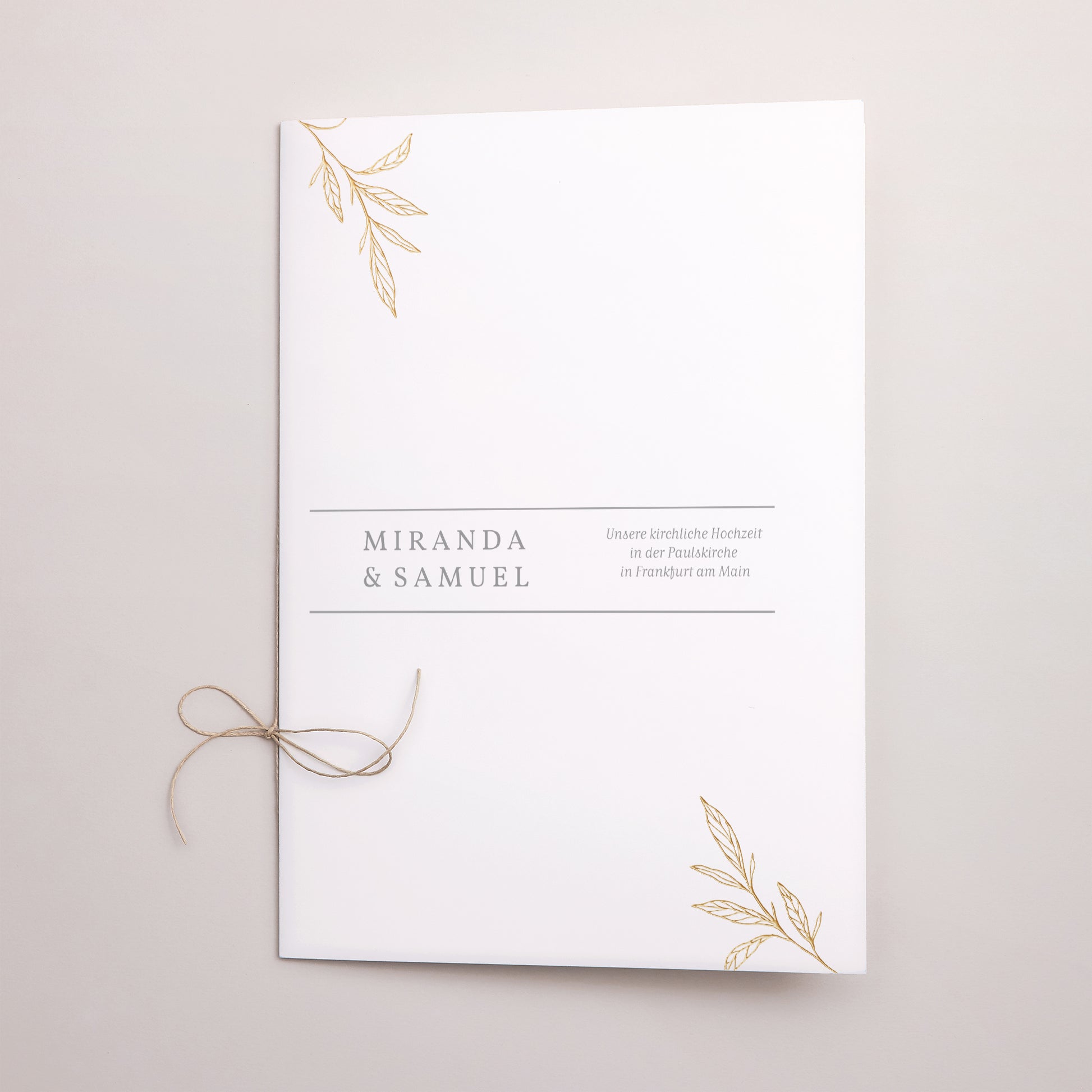 Kirchenheft Hochzeit Doppelflügel Minimalistische Botanik foto N° 1