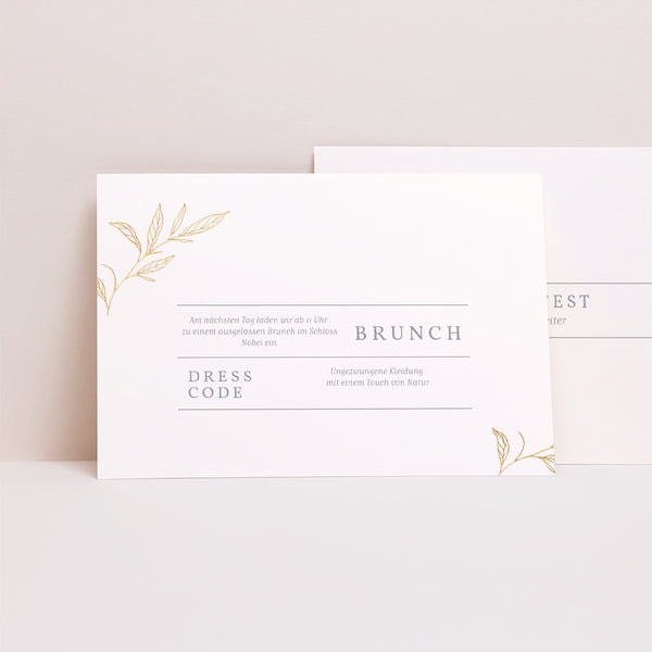 Einladungskarte Hochzeit Landschaft Minimalistische Botanik foto