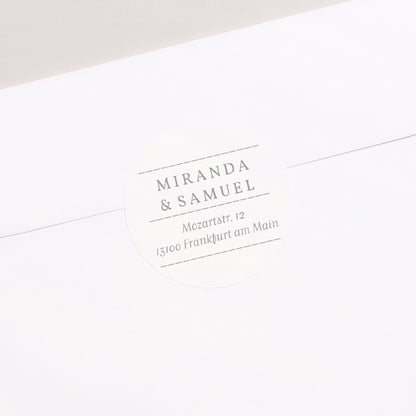 Sticker Hochzeit Rund Minimalistische Botanik foto N° 2