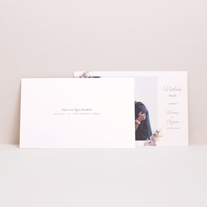 Dankeskarte Hochzeit Landschaft Vintage Chic Rose foto N° 2