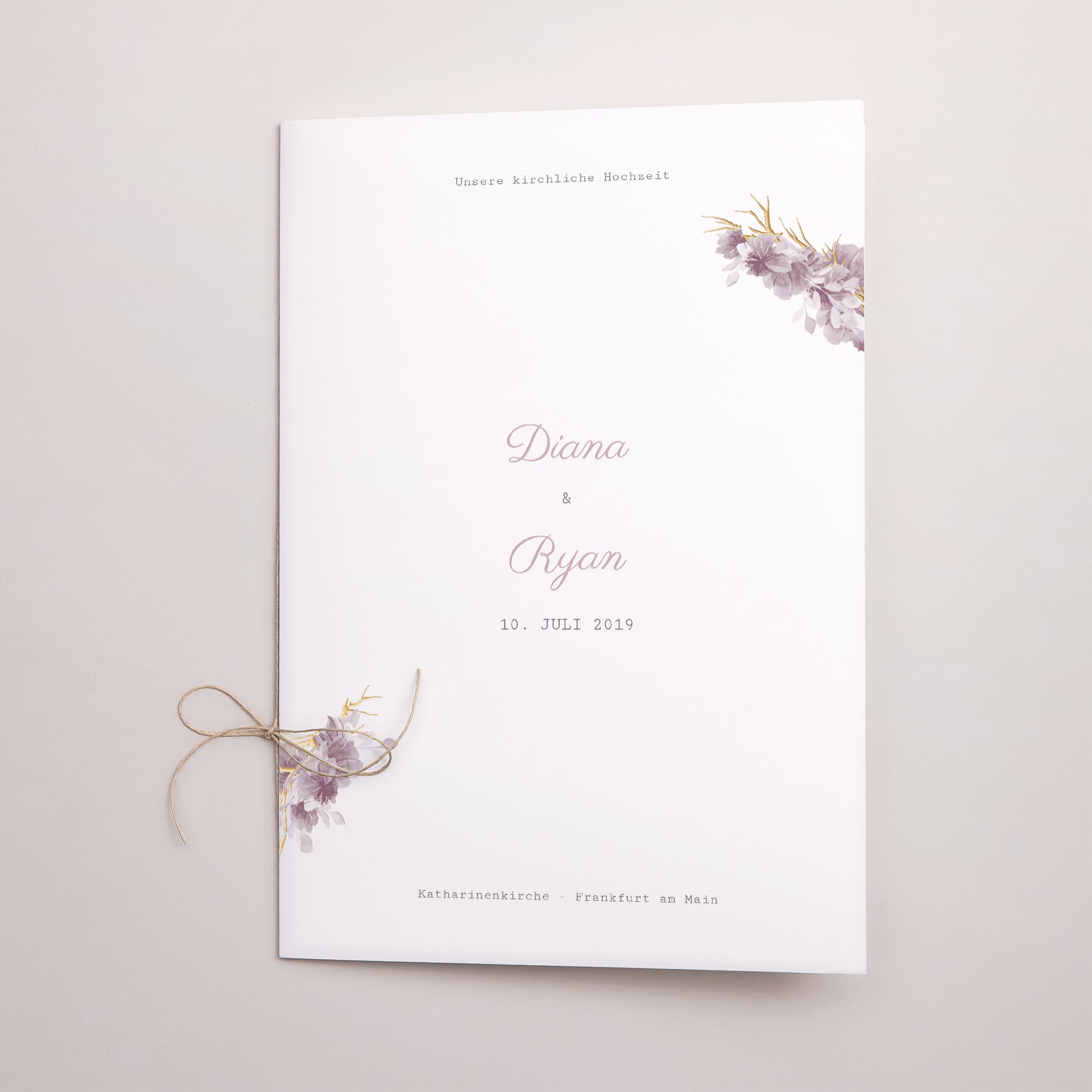 Kirchenheft Hochzeit Doppelflügel Vintage Chic Rose foto N° 1