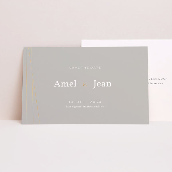Save the date Karte Hochzeit Landschaft Palmsonntag Aquarell foto