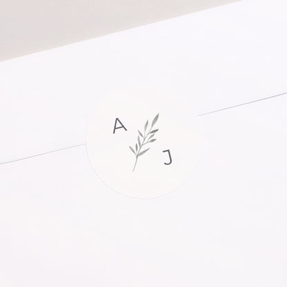 Sticker Hochzeit Rund Palmsonntag Aquarell foto N° 2