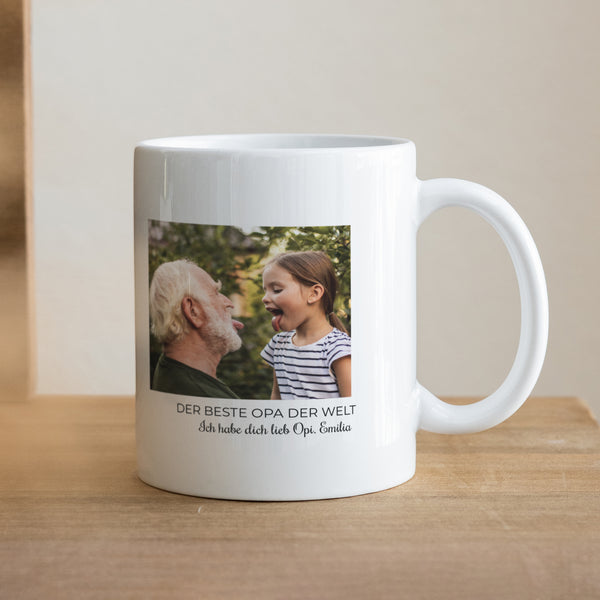 Tasse Objekte Weiß Papy Nr. 1 foto
