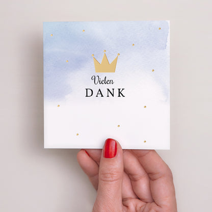 Dankeskarte Geburt Quadrat Prince d'Amour foto N° 2