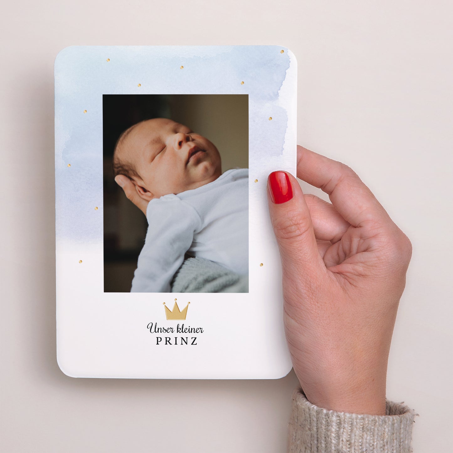 Geburtskarten Porträt, abgerundete Kanten Prince d'Amour foto N° 2