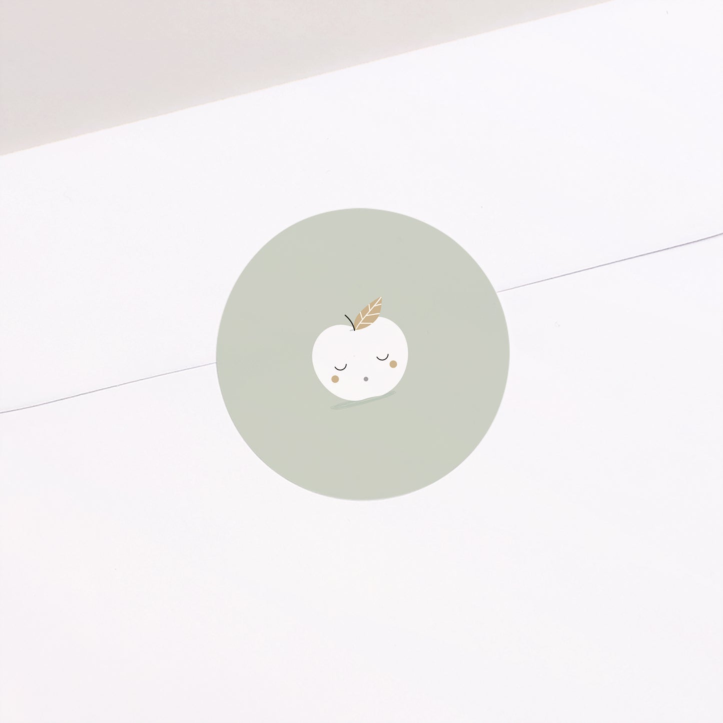 Sticker Geburt Rund Goldener Apfel foto N° 2