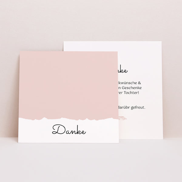 Dankeskarte Geburt Quadrat Saure Erdbeere foto