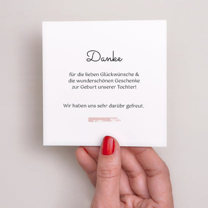 Dankeskarte Geburt Quadrat Saure Erdbeere foto N° 3