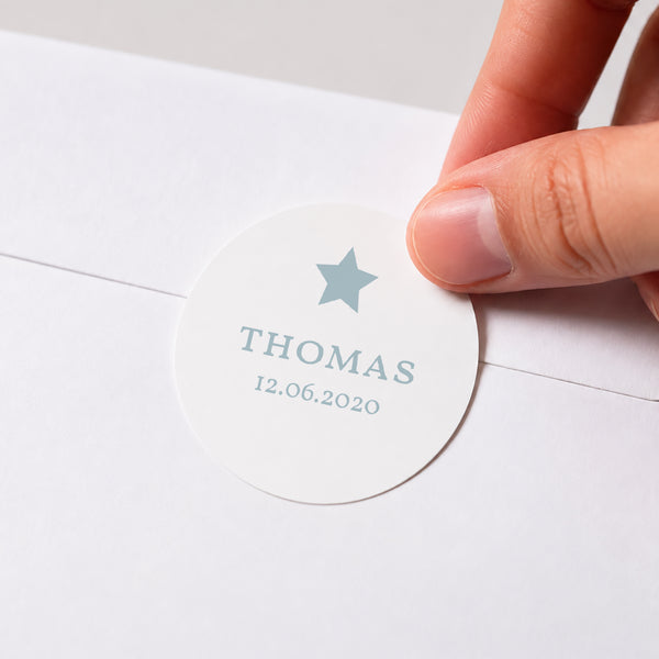 Sticker Taufe Rund Friedlich foto