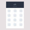 Sitzplan Hochzeit Porträt 60 x 90 cm Minimalistische Nuancen foto N° 2
