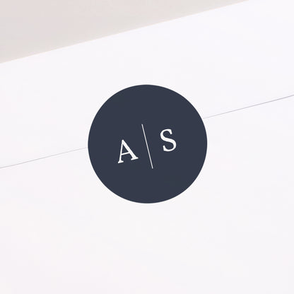 Sticker Hochzeit Rund Minimalistische Nuancen foto N° 2