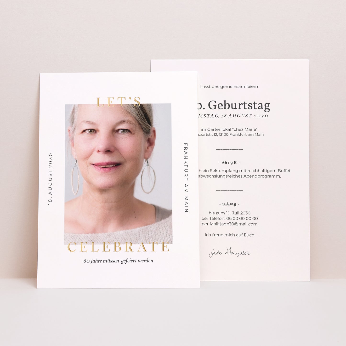 Einladungskarte Geburtstag Feiern wir 60 Jahre foto N° 1