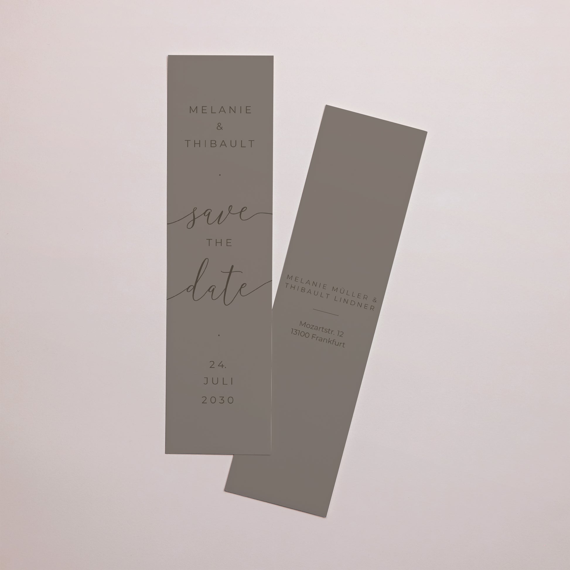 Save the date Karte Hochzeit Lesezeichen Nude Chic foto N° 1